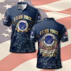 US Air Force , Land Of The Free, Because Of The Brave - Polo Shirt