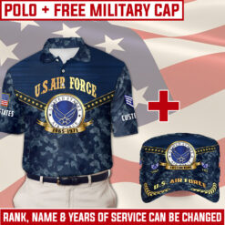 US Air Force Combo Polo + FREE Military Cap
