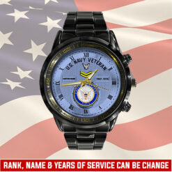 US Navy, E 4 Gold - Black Stainless Steel Watch