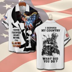 US Air Force , American By Birth, Veteran By Choice - Short Sleeve Button Shirt