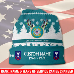 US Coast Guard, Proud Veteran - Full-Printed Beanie Hat