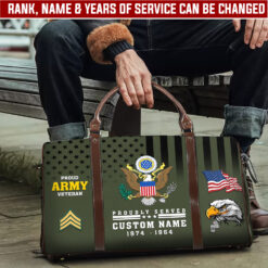 US Army, Proud Veteran - Travel Bag - Size L: 20.4 x 9.4 x 10.2 inches