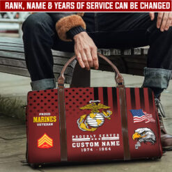 US Marine Corps, Honoring All Who Served - Travel Bag - Size L: 20.4 x 9.4 x 10.2 inches
