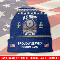 US Navy, Anchors Aweigh - Full-Printed Beanie Hat