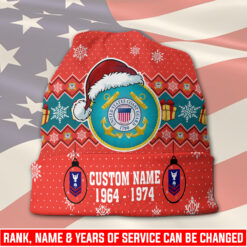 US Coast Guard, Remember - Honor - Respect - Full-Printed Beanie Hat