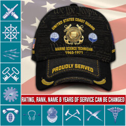 Coast Guard Rating, E 7 Red - Classic Cap