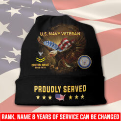 US Navy, E 4 Red - Full-Printed Beanie Hat