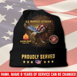 US Marine Corps, Never Retreat, Never Surrender - Full-Printed Beanie Hat