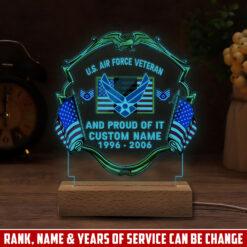 US Air Force - Personalized Led Lamp