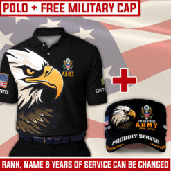 US Army Combo Polo + FREE Military Cap