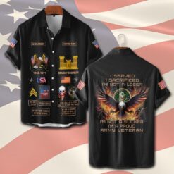 Army Branch, Freedom Over Fear - Short Sleeve Button Shirt