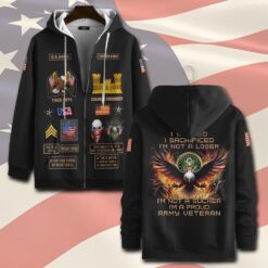 Army Branch, E 8 Army Master Sergeant - Zip Hoodie