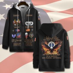 Air Force Badge, We Own The Sky - Zip Hoodie
