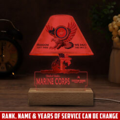 US Marine Corps, The Devil Dogs - Personalized Led Lamp