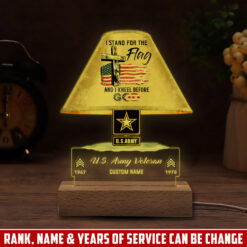 US Army, O 5 Army Lieutenant Colonel - Personalized Led Lamp