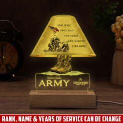 US Army, O 2 Army First Lieutenant - Personalized Led Lamp