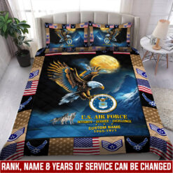 US Air Force, O 3 Air Force Captain - Quilt Bed Set - Full