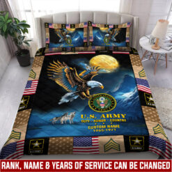 US Army, Defender of Freedom - Quilt Bed Set - Queen