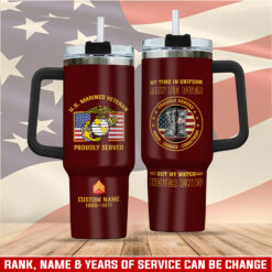 US Marine Corps, Defender of Freedom - Stainless Steel Tumbler 40oz