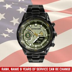 US Army, American By Birth, Veteran By Choice - Black Stainless Steel Watch