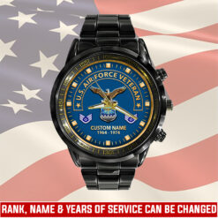 US Air Force, Honor The Fallen - Black Stainless Steel Watch