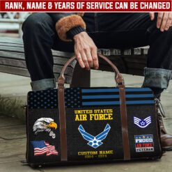 US Air Force, E 8 Air Force Senior Master Sergeant - Travel Bag - Size L: 20.4 x 9.4 x 10.2 inches