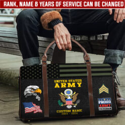 US Army, Freedom Over Fear - Travel Bag - Size L: 20.4 x 9.4 x 10.2 inches