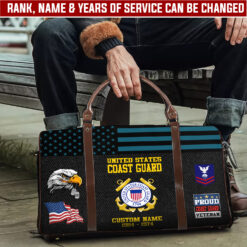 US Coast Guard, Honoring All Who Served - Travel Bag - Size L: 20.4 x 9.4 x 10.2 inches