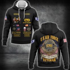 Air Force Badge, Duty, Honor, Country - Hoodie