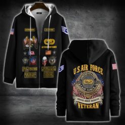 Air Force Badge, E 7 Air Force First Sergeant - Zip Hoodie