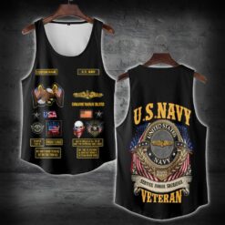 Navy Badge, Land Of The Free, Because Of The Brave - Tank-Top