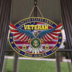 US Army - 2 Layers Wooden Sign 8x8in - THWSCustom24121401