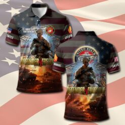 US Marine Corps, Honor, Duty, Service - Polo Shirt