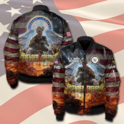 US Navy, Proud Veteran - Bomber Jacket