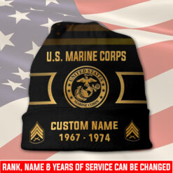 US Marine Corps, W 4 Marines Chief Warrant Officer 4 - Full-Printed Beanie Hat