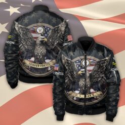 US Navy, Land Of The Free, Because Of The Brave - Bomber Jacket