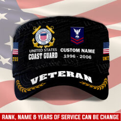 US Coast Guard, E 3 White - Military Cap