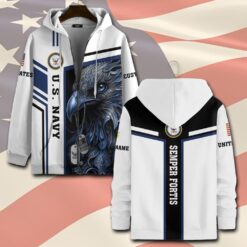 US Navy, E 4 Gold - Zip Hoodie