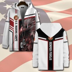 US Marine Corps, O 2 Marines First Lieutenant - Zip Hoodie