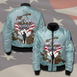 US Coast Guard, Honor, Duty, Service - Bomber Jacket