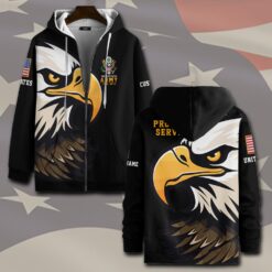 US Army, Lest We Forget - Zip Hoodie