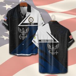 US Navy, Freedom Over Fear - Short Sleeve Button Shirt