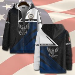 US Navy, E 8 Gold - Zip Hoodie