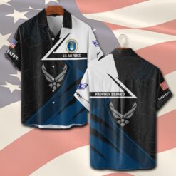 US Air Force , American By Birth, Veteran By Choice - Short Sleeve Button Shirt