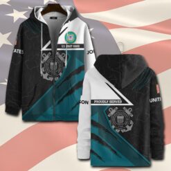 US Coast Guard, E 2 Blue - Zip Hoodie