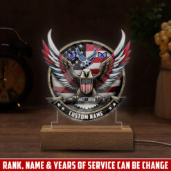 US Air Force , E 6 Air Force Technical Sergeant - Personalized Led Lamp