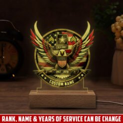 US Army, Thank a Veteran - Personalized Led Lamp