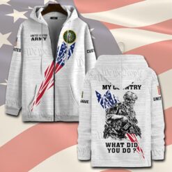US Army, E 7 Army Sergeant First Class - Zip Hoodie