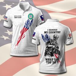 US Coast Guard, E 6 Red - Polo Shirt