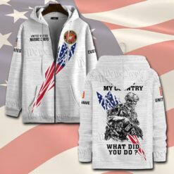 US Marine Corps, E 7 Marines Gunnery Sergeant - Zip Hoodie